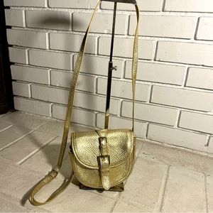 Isaac Mizrahi Gold Crossbody Bag